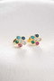 Heliophilia Silver Pendientes de Plata de Ley con Recubrimiento de Oro